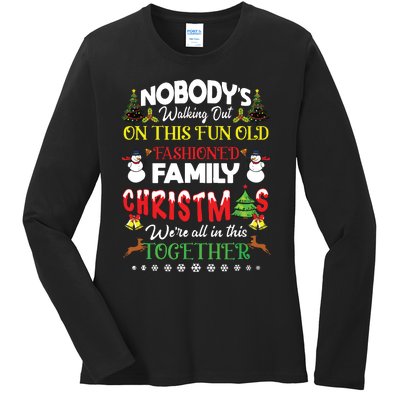 Family Christmas We Are All In This Together Merry Xmas Ladies Long Sleeve Shirt