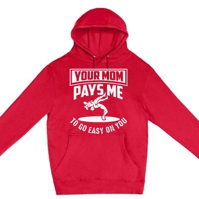 Funny Cool Wrestling USA Design  Wrestling Coach    Premium Pullover Hoodie