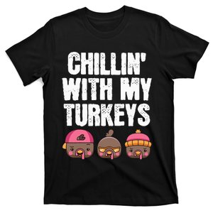 Funny chillin with my Turkey thanhksgiving Family T-Shirt