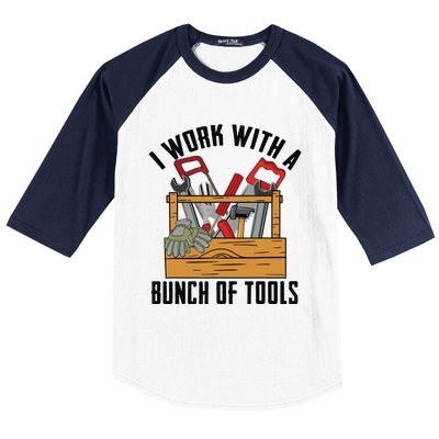 Funny Construction Worker Gift Carpenter Woodworker Handyman Baseball Sleeve Shirt