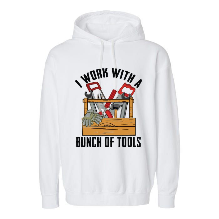 Funny Construction Worker Gift Carpenter Woodworker Handyman Garment-Dyed Fleece Hoodie