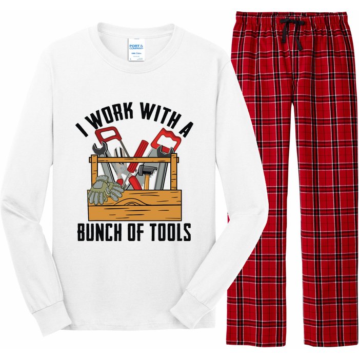 Funny Construction Worker Gift Carpenter Woodworker Handyman Long Sleeve Pajama Set