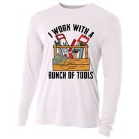 Funny Construction Worker Gift Carpenter Woodworker Handyman Cooling Performance Long Sleeve Crew