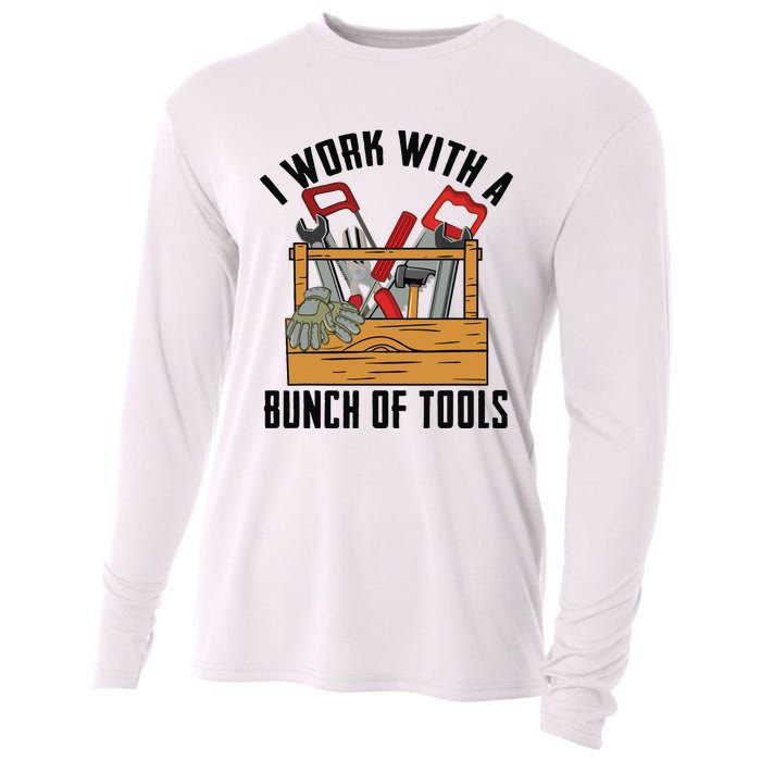 Funny Construction Worker Gift Carpenter Woodworker Handyman Cooling Performance Long Sleeve Crew