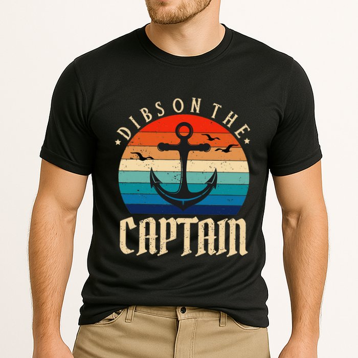 Funny Captain Wife Dibs on the Captain Cooling Performance Crew T-Shirt