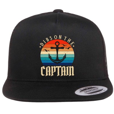 Funny Captain Wife Dibs on the Captain Flatbill Hat