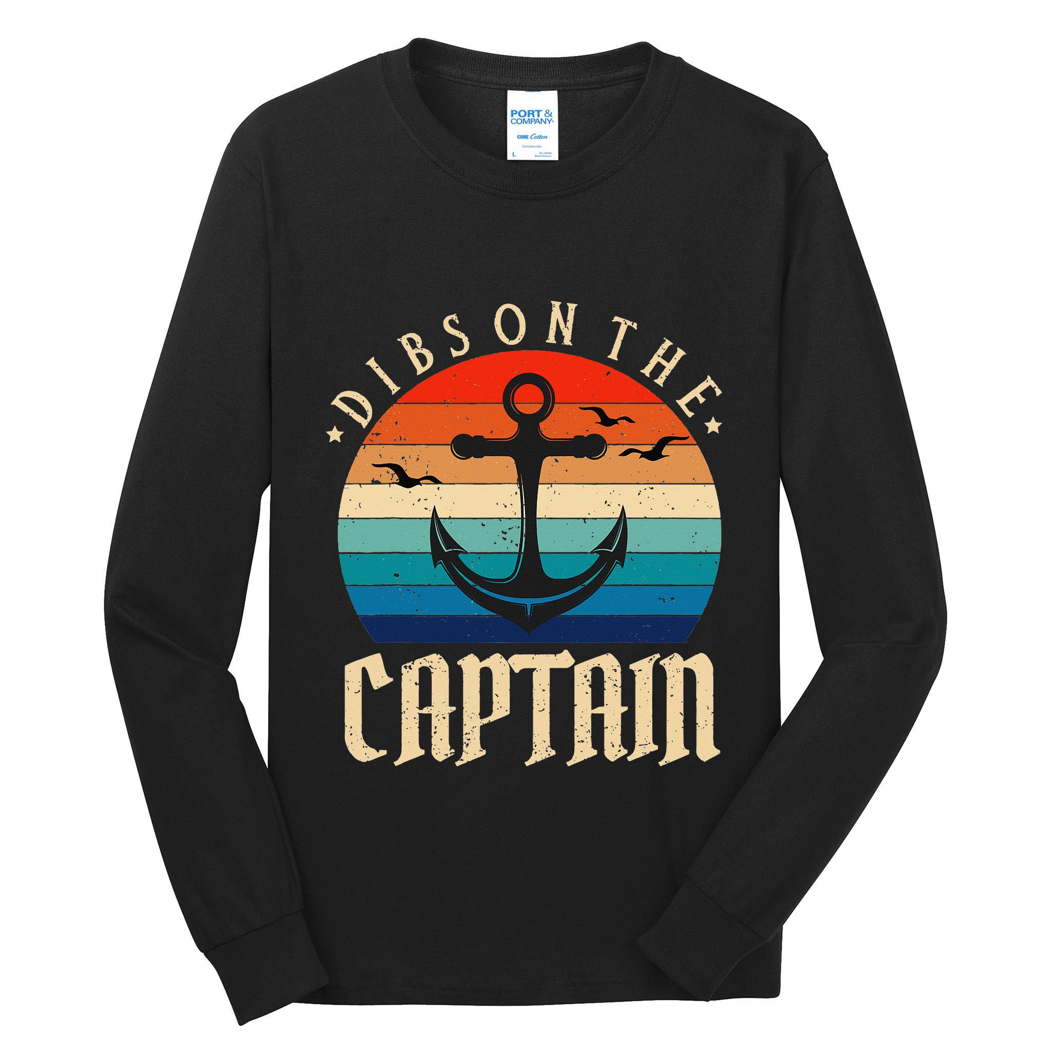 Funny Captain Wife Dibs on the Captain Tall Long Sleeve T-Shirt