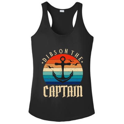 Funny Captain Wife Dibs on the Captain Ladies PosiCharge Competitor Racerback Tank
