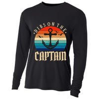 Funny Captain Wife Dibs on the Captain Cooling Performance Long Sleeve Crew