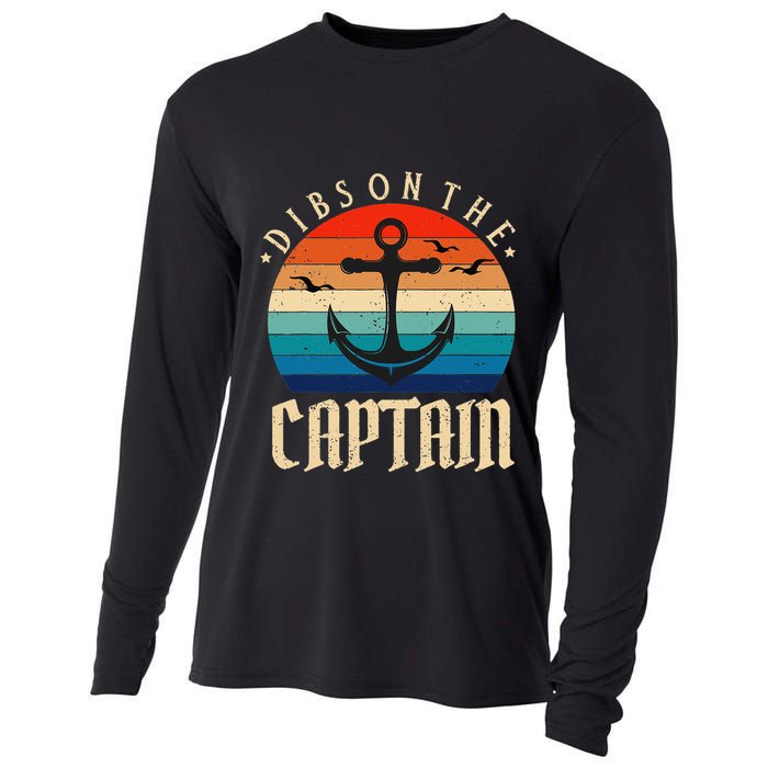 Funny Captain Wife Dibs on the Captain Cooling Performance Long Sleeve Crew