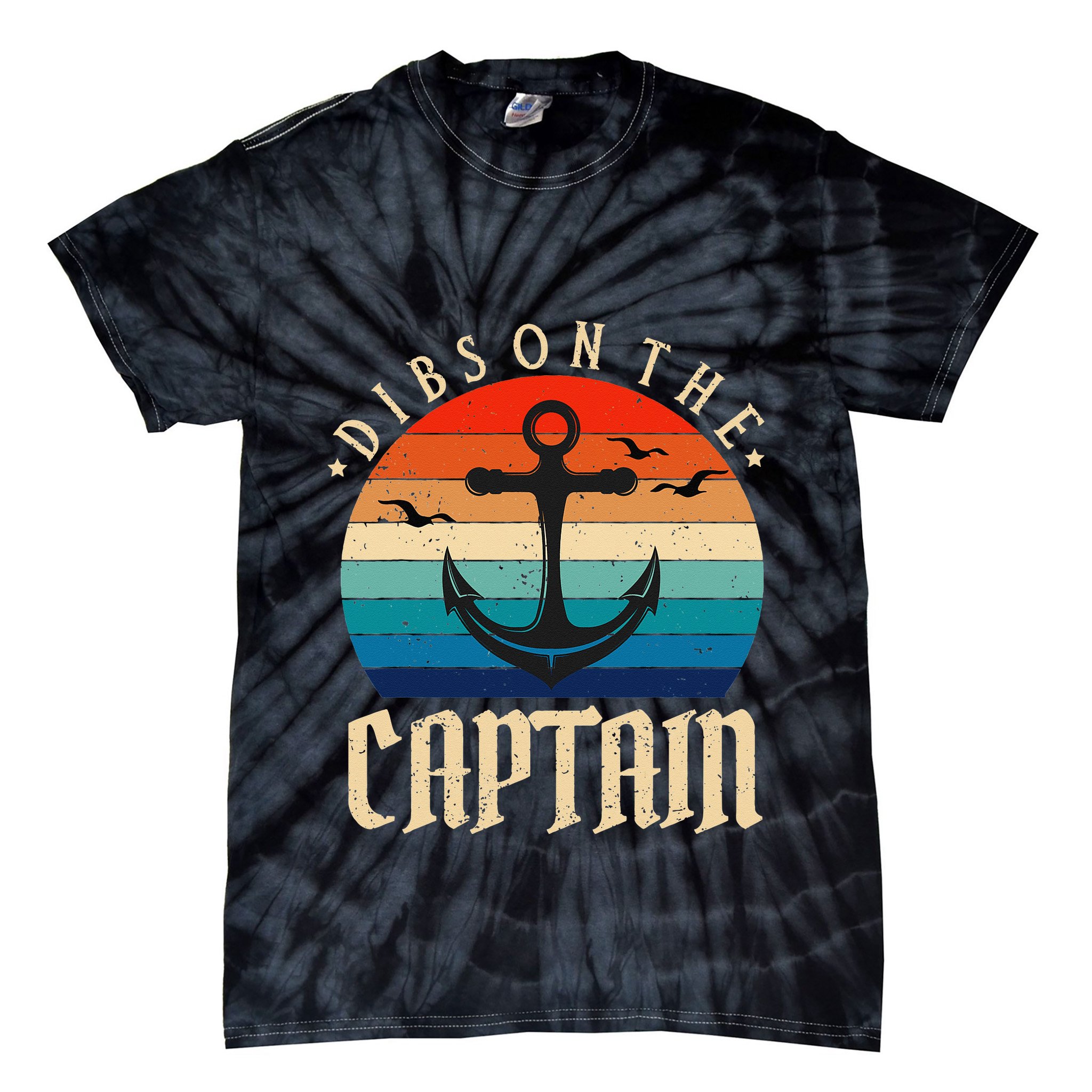 Funny Captain Wife Dibs on the Captain Tie-Dye T-Shirt