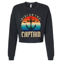 Funny Captain Wife Dibs on the Captain Cropped Pullover Crew