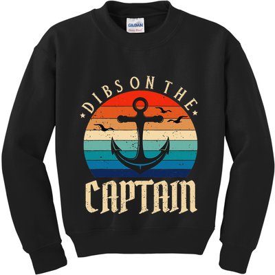 Funny Captain Wife Dibs on the Captain Kids Sweatshirt