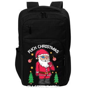 Fuck Christmas Weed Smoking American Gnome Sarcastic Xmas Impact Tech Backpack