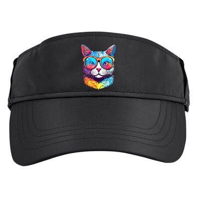 Funny Cat Wearing Sunglasses Cat Lover Cat Graphic Men Women Adult Drive Performance Visor