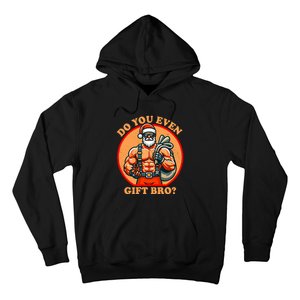 Funny Christmas Weightlifting Bodybuilding Muscular Santa Hoodie