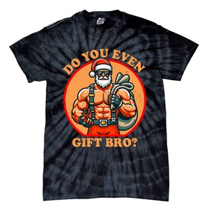 Funny Christmas Weightlifting Bodybuilding Muscular Santa Tie-Dye T-Shirt