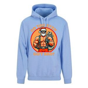 Funny Christmas Weightlifting Bodybuilding Muscular Santa Unisex Surf Hoodie