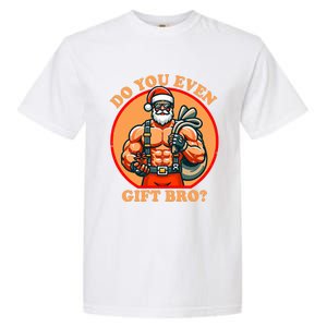 Funny Christmas Weightlifting Bodybuilding Muscular Santa Garment-Dyed Heavyweight T-Shirt