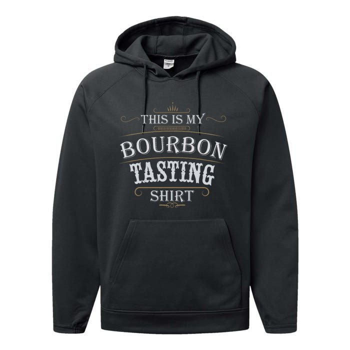 Funny Christmas Whiskey Drinking This Is My Bourbon Tasting Performance Fleece Hoodie