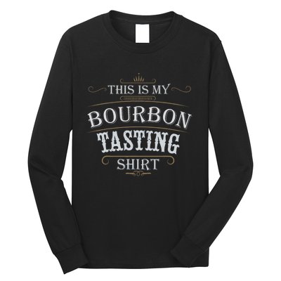 Funny Christmas Whiskey Drinking This Is My Bourbon Tasting Long Sleeve Shirt