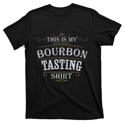 Funny Christmas Whiskey Drinking This Is My Bourbon Tasting T-Shirt