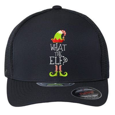 Funny Christmas What The Elf Great Gift Flexfit Unipanel Trucker Cap