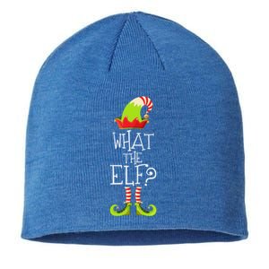 Funny Christmas What The Elf Great Gift Sustainable Beanie