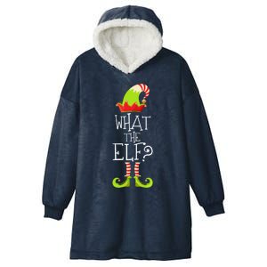 Funny Christmas What The Elf Great Gift Hooded Wearable Blanket