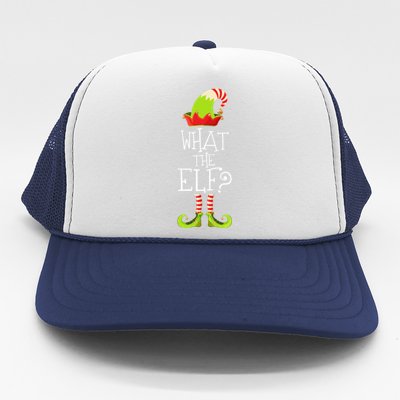 Funny Christmas What The Elf Great Gift Trucker Hat