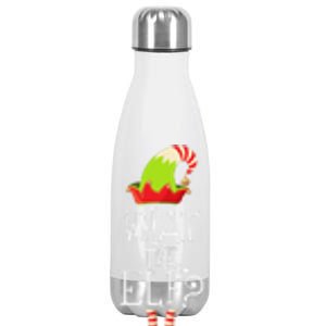 Funny Christmas What The Elf Great Gift Stainless Steel Insulated Water Bottle