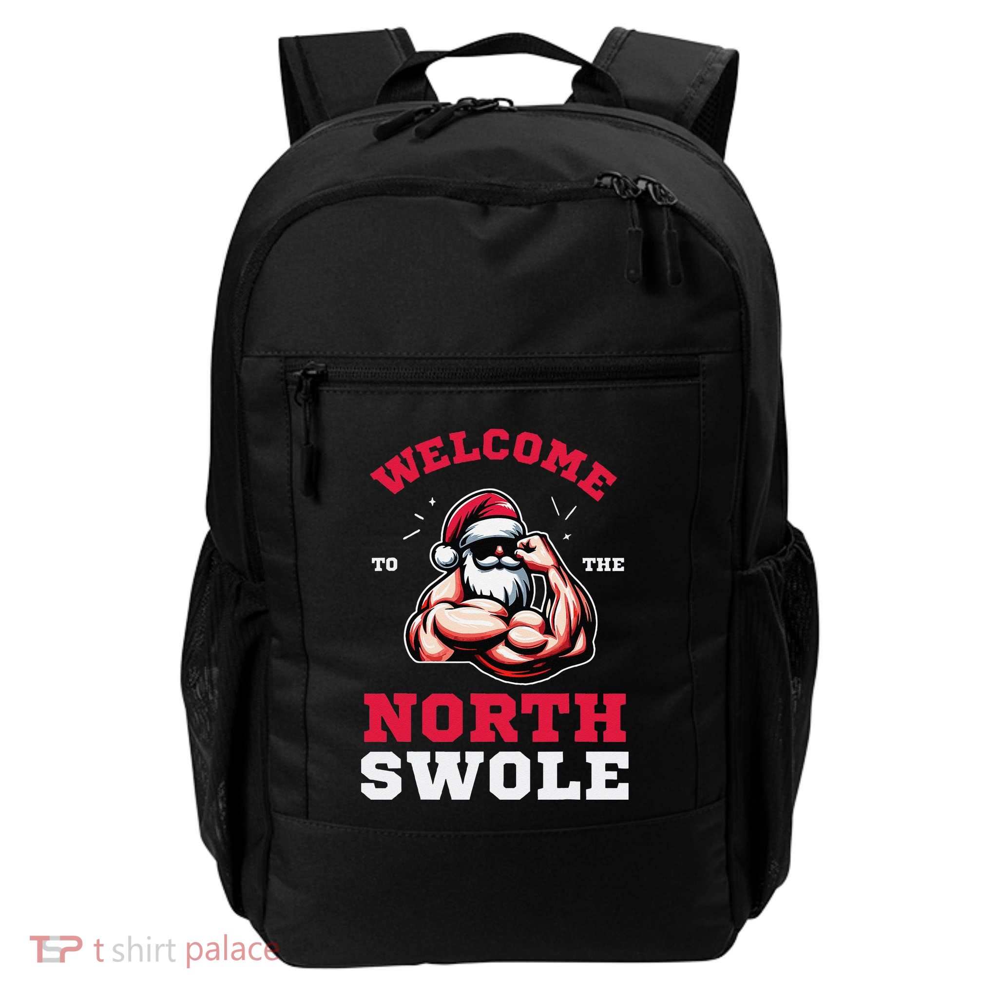 Funny Christmas Weightlifting Workout North Swole Backpack