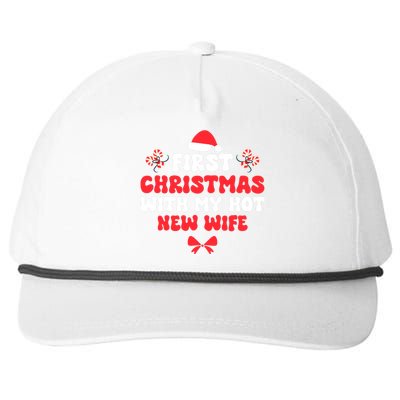 First Christmas With My Hot New Wife Funny Xmas Snapback Five-Panel Rope Hat