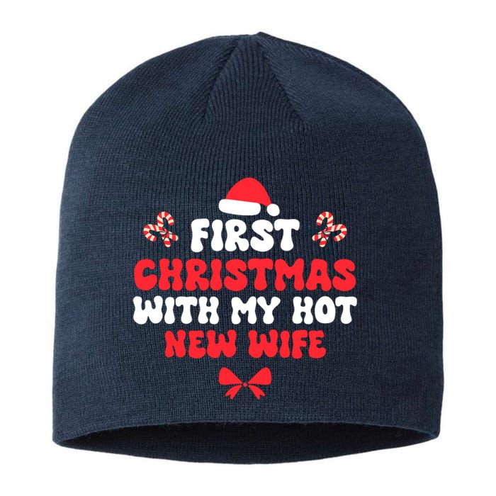 First Christmas With My Hot New Wife Funny Xmas Sustainable Beanie