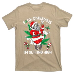 Fuck Christmas Weed Smoking Gnome Sarcastic Xmas T-Shirt