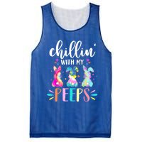 Funny Chillin With My Peep Teacher Tie Dye Easter Gift Mesh Reversible Basketball Jersey Tank