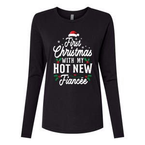 First Christmas With My Hot New Fiancee Gift Womens Cotton Relaxed Long Sleeve T-Shirt