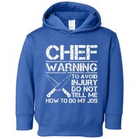 Funny Chef Warning Grilling Bbq Meat Dad Grandpa Grill Gift Toddler Hoodie