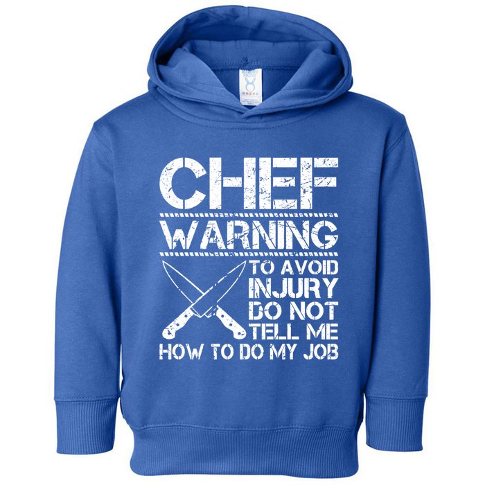 Funny Chef Warning Grilling Bbq Meat Dad Grandpa Grill Gift Toddler Hoodie