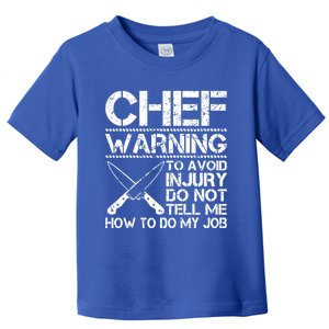 Funny Chef Warning Grilling Bbq Meat Dad Grandpa Grill Gift Toddler T-Shirt