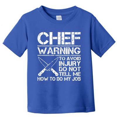 Funny Chef Warning Grilling Bbq Meat Dad Grandpa Grill Gift Toddler T-Shirt