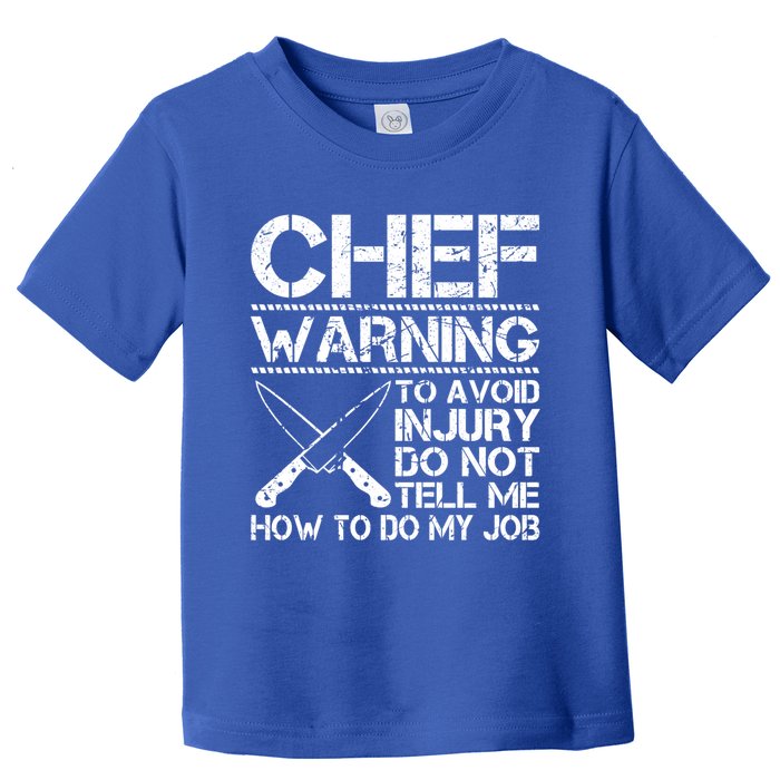 Funny Chef Warning Grilling Bbq Meat Dad Grandpa Grill Gift Toddler T-Shirt