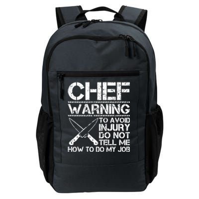 Funny Chef Warning Grilling Bbq Meat Dad Grandpa Grill Gift Daily Commute Backpack