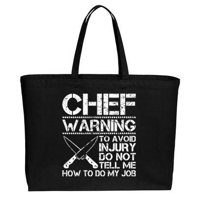 Funny Chef Warning Grilling Bbq Meat Dad Grandpa Grill Gift Cotton Canvas Jumbo Tote