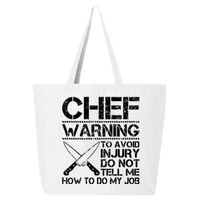 Funny Chef Warning Grilling Bbq Meat Dad Grandpa Grill Gift 25L Jumbo Tote