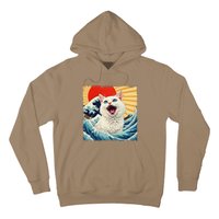 Funny Cat Wave Graphicvintage Japanese Art Anime Hoodie