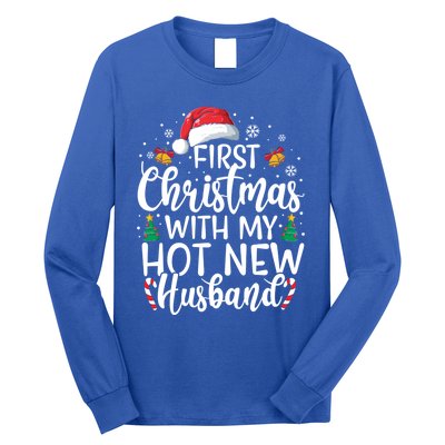 First Christmas With My Hot New Husband Newlywed Cute Gift Long Sleeve Shirt