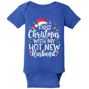 First Christmas With My Hot New Husband Newlywed Cute Gift Baby Bodysuit