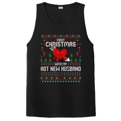 First Christmas With My Hot New Husband Sweater Ugly Xmas Gift PosiCharge Competitor Tank