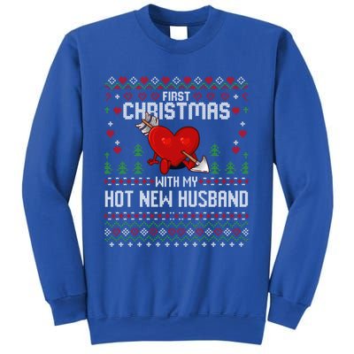 First Christmas With My Hot New Husband Sweater Ugly Xmas Gift Sweatshirt